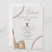 Editable Baseball Birthday Einladung (Vorderseite)