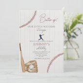 Editable Baseball Birthday Einladung (Stehend Vorderseite)