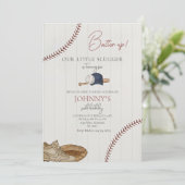 Editable Baseball Birthday Invitation Einladung (Stehend Vorderseite)
