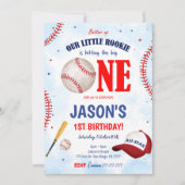 Editable Baseball-Einladung Einladung (Vorderseite)