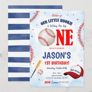 Editable Baseball-Einladung Einladung