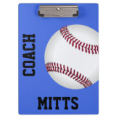 Editable Baseball Softball Coach's Clipboard Klemmbrett (Vorderseite)