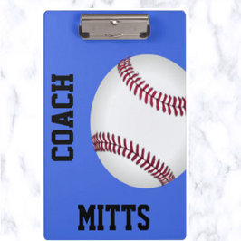 Editable Baseball Softball Coach's Clipboard Klemmbrett