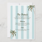 Editable Beach Club Cabana Einladung Geburtstag (Rückseite)