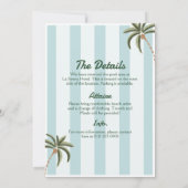 Editable Beach Club Cabana Einladung Geburtstag (Rückseite)