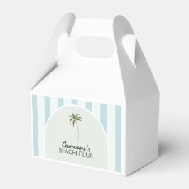 Editable Beach Club Cabana Geschenkschachtel