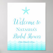 Editable Beach Party Welcome Sign 8x10 Poster (Vorne)