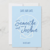 Editable Beach Wedding Save the Date Card Einladung (Rückseite)