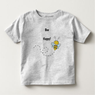 Editable Bee Happy Kleinkind T-shirt
