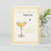 Editable Bees Knees Martini Recicard Menükarte (Stehend Vorderseite)