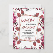 Editable Berry First Strawberry Birthday Einladung (Vorderseite)