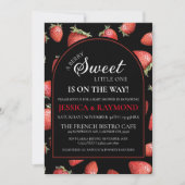 Editable Berry Sweet Baby Dusche Einladung (Vorderseite)