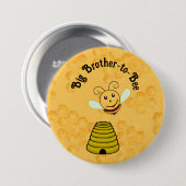 Editable Big Brother-to-Bee Bumblebee Babydusche Button (Vorne & Hinten)