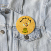 Editable Big Brother-to-Bee Bumblebee Babydusche Button (Beispiel)