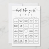 Editable Bingo Find the Guest Brautparty Game Einladung (Vorderseite)