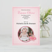 Editable Birth Announction Template Ankündigung (Stehend Vorderseite)