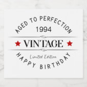 Editable Birthday Champagne Label Schaumweinetikett (Einzelnes Label)