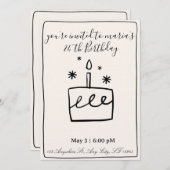Editable Birthday Invitation – Colorful Party Temp Einladung (Vorne/Hinten)
