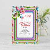 Editable Birthday Party Invi Hand Drawn Invitatio Einladung (Stehend Vorderseite)