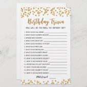 Editable Birthday trivia Birthday party game (Vorne/Hinten)