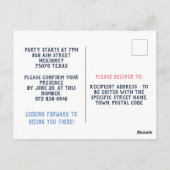 Editable Bithday Regenbogenballons grüßen Postkarte (Rückseite)