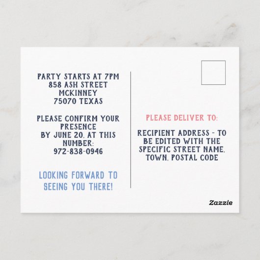 Editable Bithday Regenbogenballons grüßen Postkarte (Rückseite)