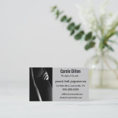Editable Black and White Certified Doula Visitenkarte (Stehend Vorderseite)