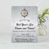 Editable Black and White Ornament Stars Background Einladung (Stehend Vorderseite)