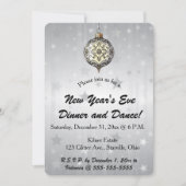 Editable Black and White Ornament Stars Background Einladung (Vorderseite)