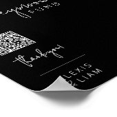 Editable Black and White Wedeymoon Sign Poster (Ecke)