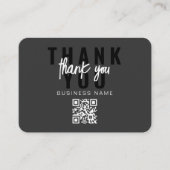 Editable Black Luxury Business Vielen Dank Paket Begleitkarte (Vorderseite)