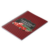 Editable Black Red Buffalo Kariert Red Truck Notizblock (Linke Seite)