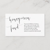 Editable Black script, Wedeymoon Fund Begleitkarte (Vorderseite)