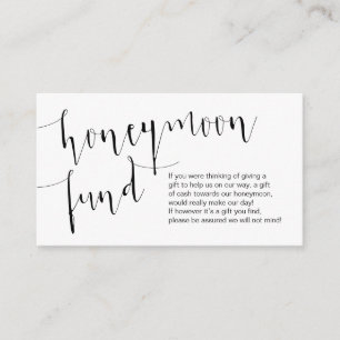 Editable Black Script, Wedeymoon Fund Begleitkarte