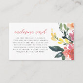 Editable Bloom Spring Flowers Blätter Brautparty Begleitkarte (Vorderseite)