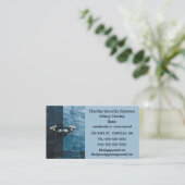 Editable Blue Brick Security Systems Visitenkarte (Stehend Vorderseite)