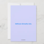 Editable Blue Butterflies and Swirls Einladung (Rückseite)