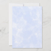 Editable Blue Cloud Baby Boy Baptism Einladung (Rückseite)