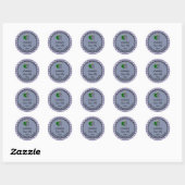Editable Blue Gingham Grape Jelly Label Stickers (Blatt)
