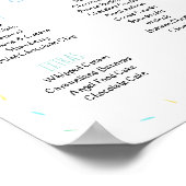 Editable Blue Ice Cream Sundae Poster (Ecke)