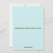 Editable Blue Rose Foto Feier des Lebens Einladung (Rückseite)