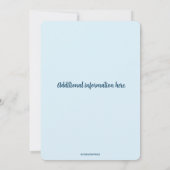 Editable Blue Snake Birthday Einladung (Rückseite)