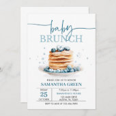 Editable Blueberry Baby Brunch Babydusche Einladun Einladung (Vorne/Hinten)