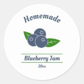 Editable Blueberry Jam Label Aufkleber (Vorderseite)