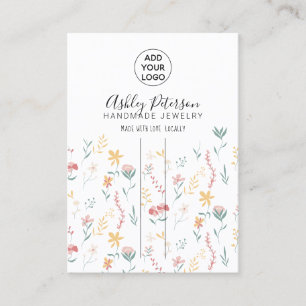 Editable Blumen Logo Schmuck Friseur Visitenkarte
