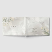 Editable Blush Rose Botanical Wedding Gästebuch (Voll)