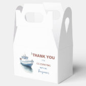 Editable Boat Birthday Gable Box/ Gefallen Box - B Geschenkschachtel (Geöffnet)