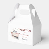 Editable Boat Birthday Gable Box/ Gefallen Box - B Geschenkschachtel (Vorderseite)