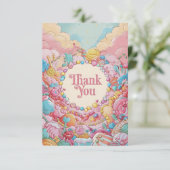 Editable Boho Candyland danke Karte (Stehend Vorderseite)