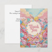 Editable Boho Candyland danke Karte (Vorne/Hinten)